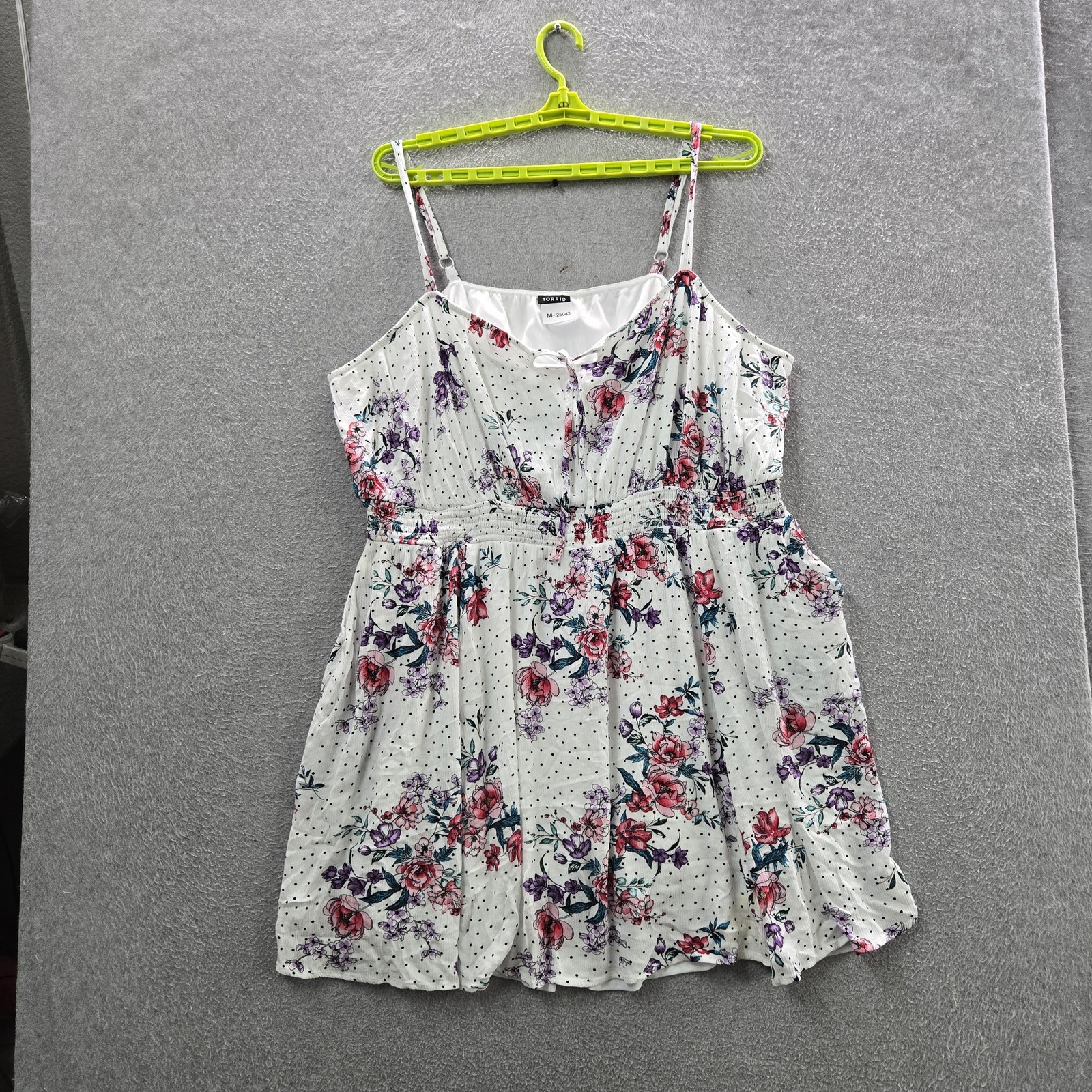Torrid Women Dress 4 White Floral Sundress Sleeveless Coastal Beachy