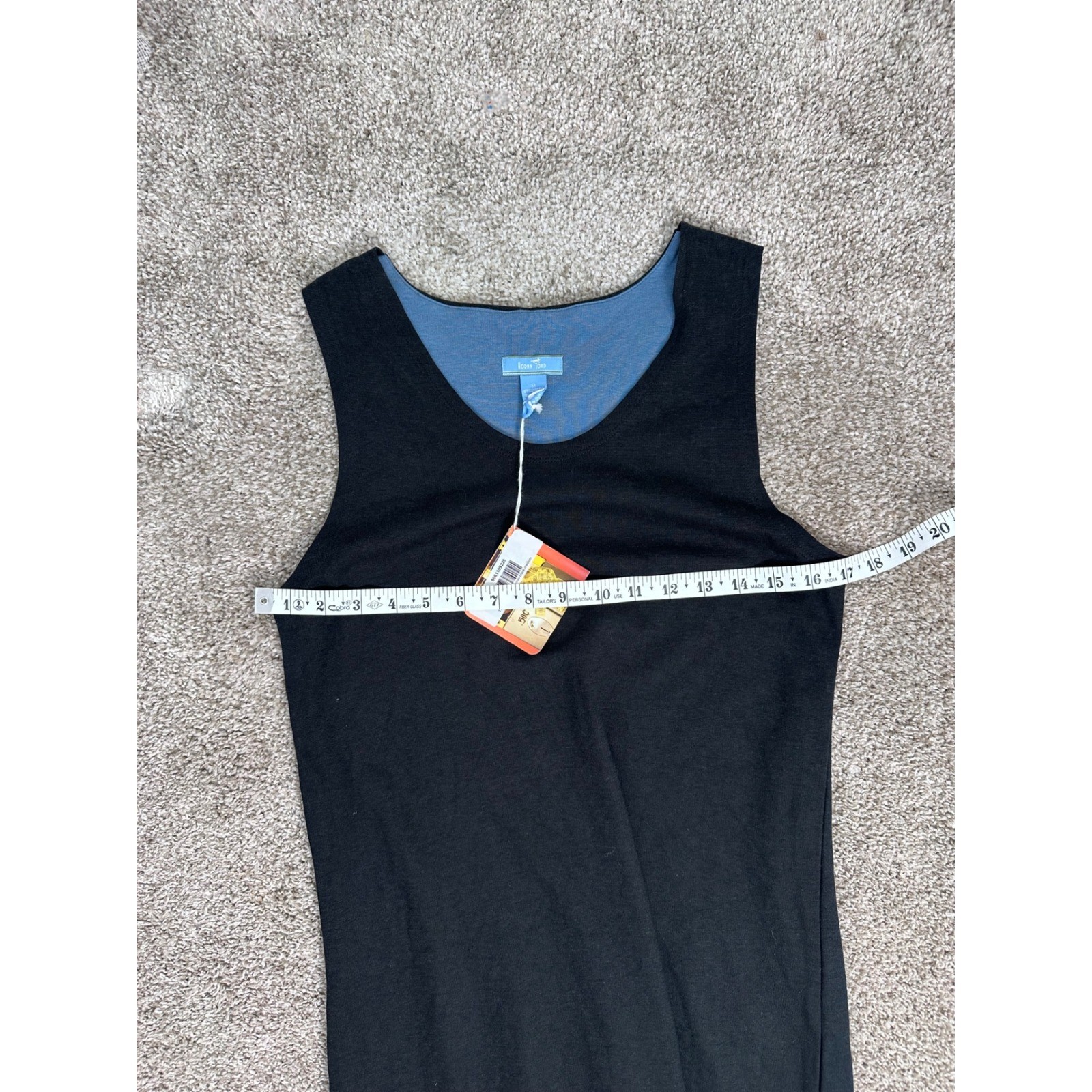 Horny Toad Womens Black Sleeveless V-Neck Midi Tank Dress NWT