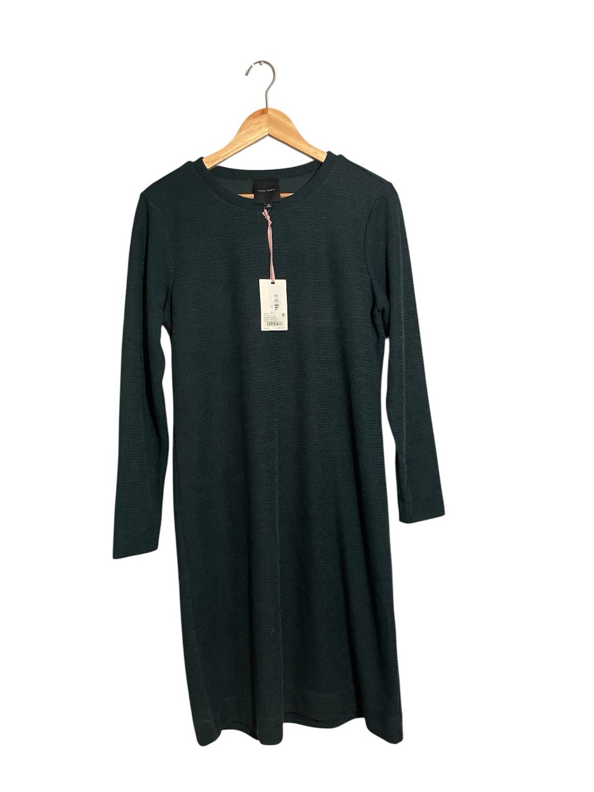 Alex Marie Clarke Knit Dress Medium Long Sleeve Textured Woodland Green NWT $129