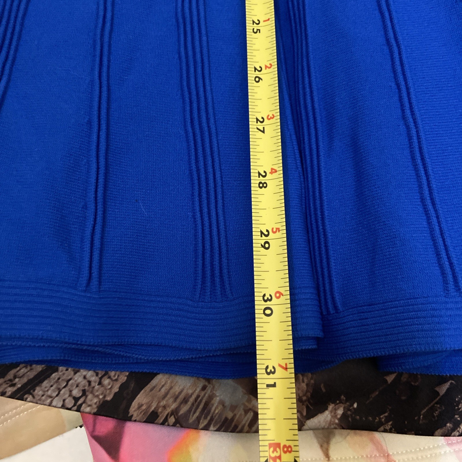 Ted Baker Criptum Bardot Frill Knitted Skater Dress Ted Size 0 Royal Blue US 0-2