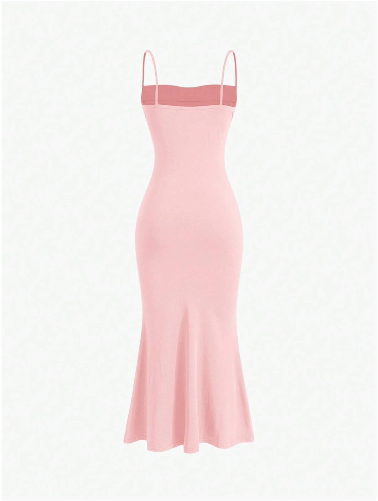 Coral Pink MOD Solid Ruched Mermaid Hem Cami Dress Sz XS S M L
