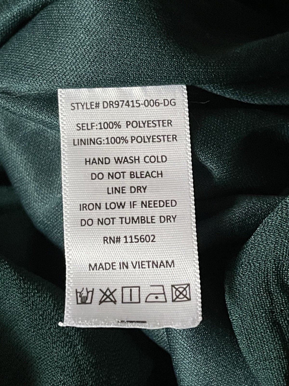 LUSH One – Shoulder Hunter Green Young Ladies Large Dress