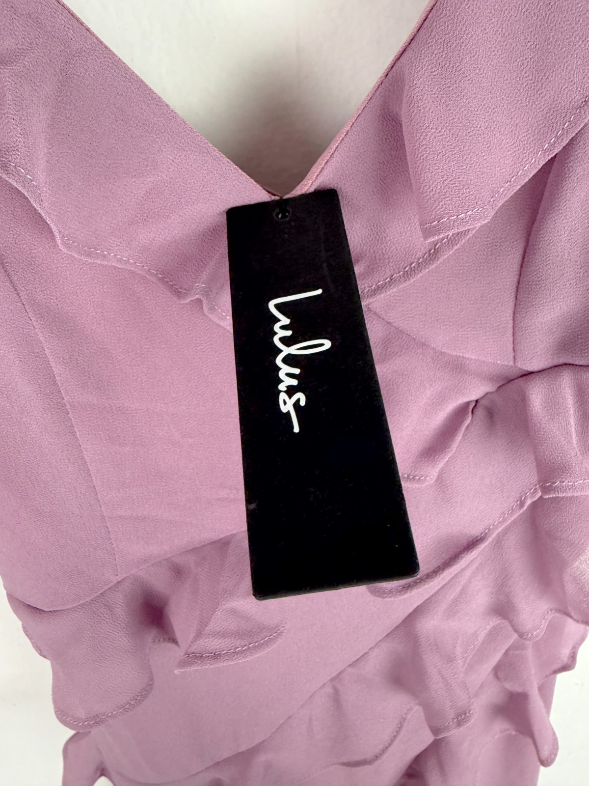 NWT Lulus Fancy Sweetness Lavender Ruffled Lace-Up Sleeveless Maxi Dress XXS