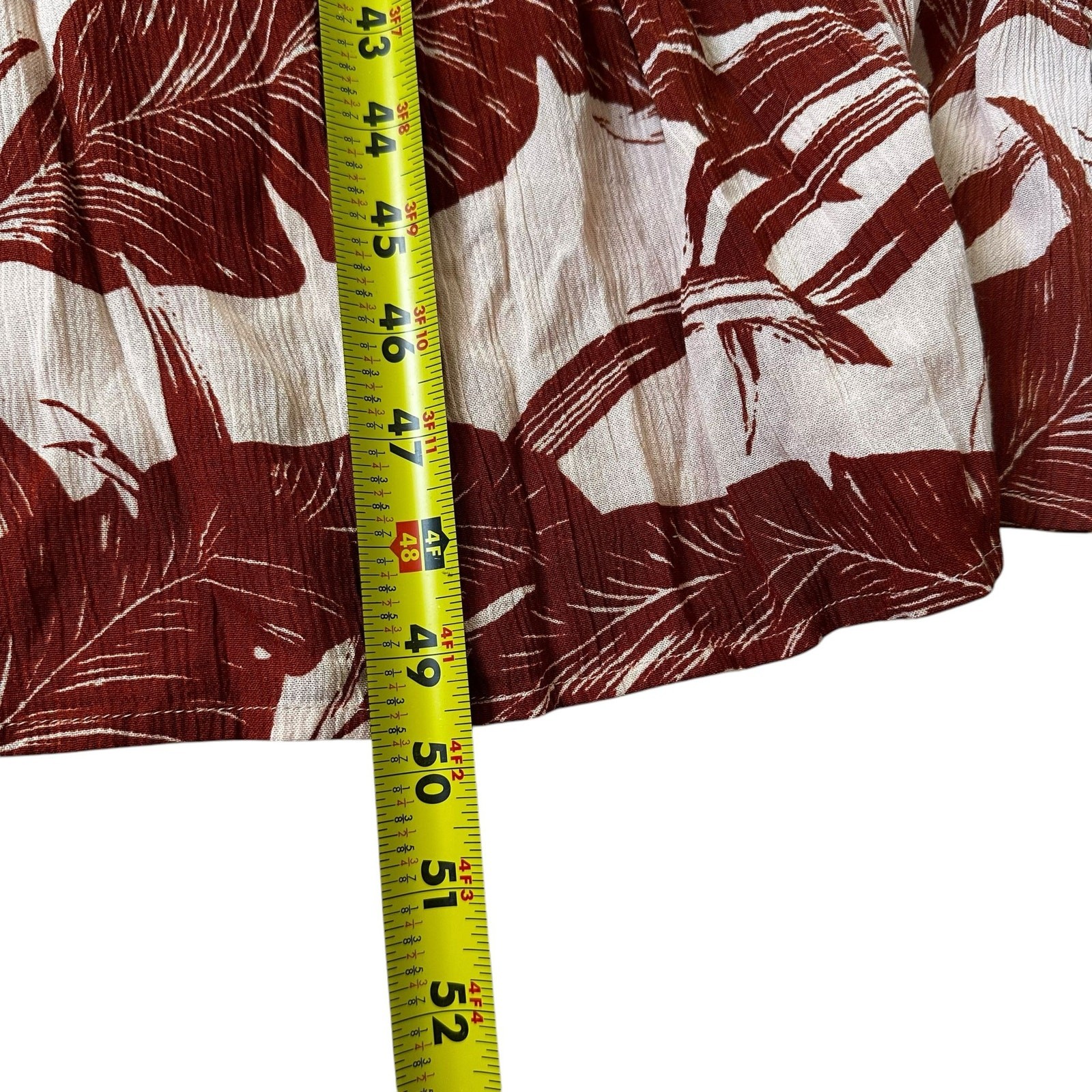 Olivia Grey Brown Tropical Maxi Dress Women Size Medium | 68-39