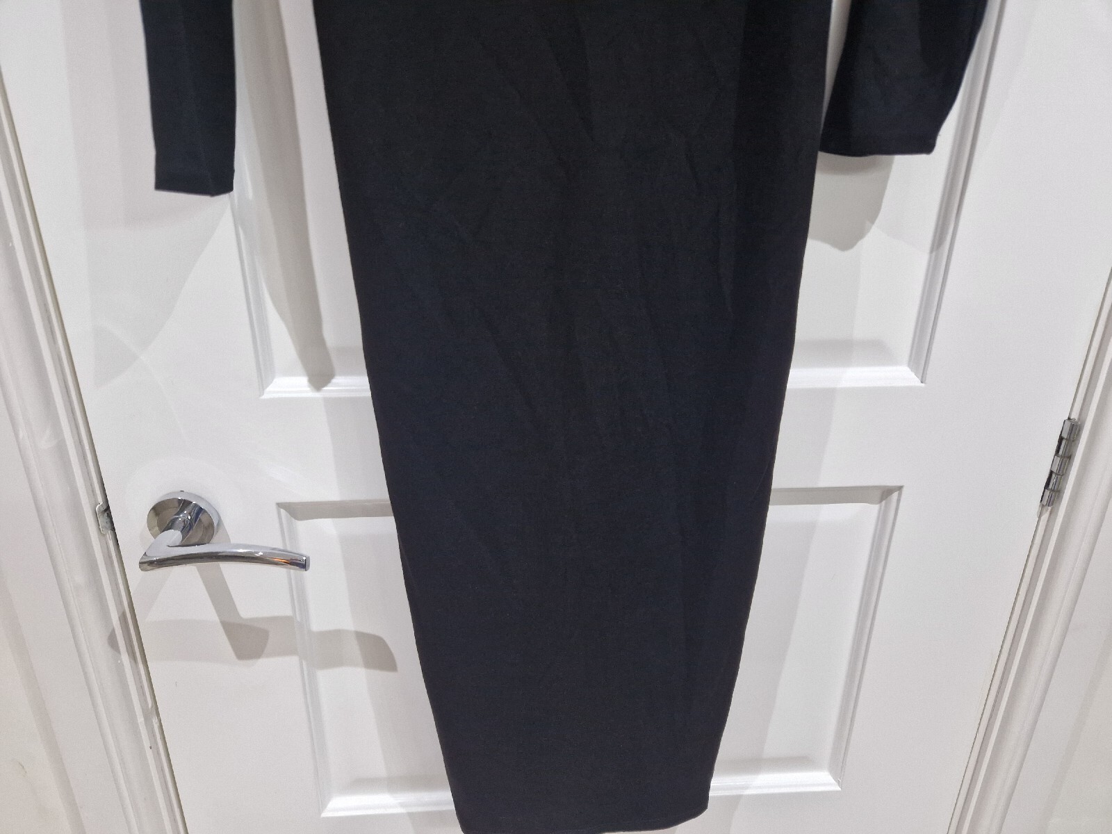 Anthropologie Twisted Front & Back Midi/Maxi Dress Size UK 10 Black New No Tags