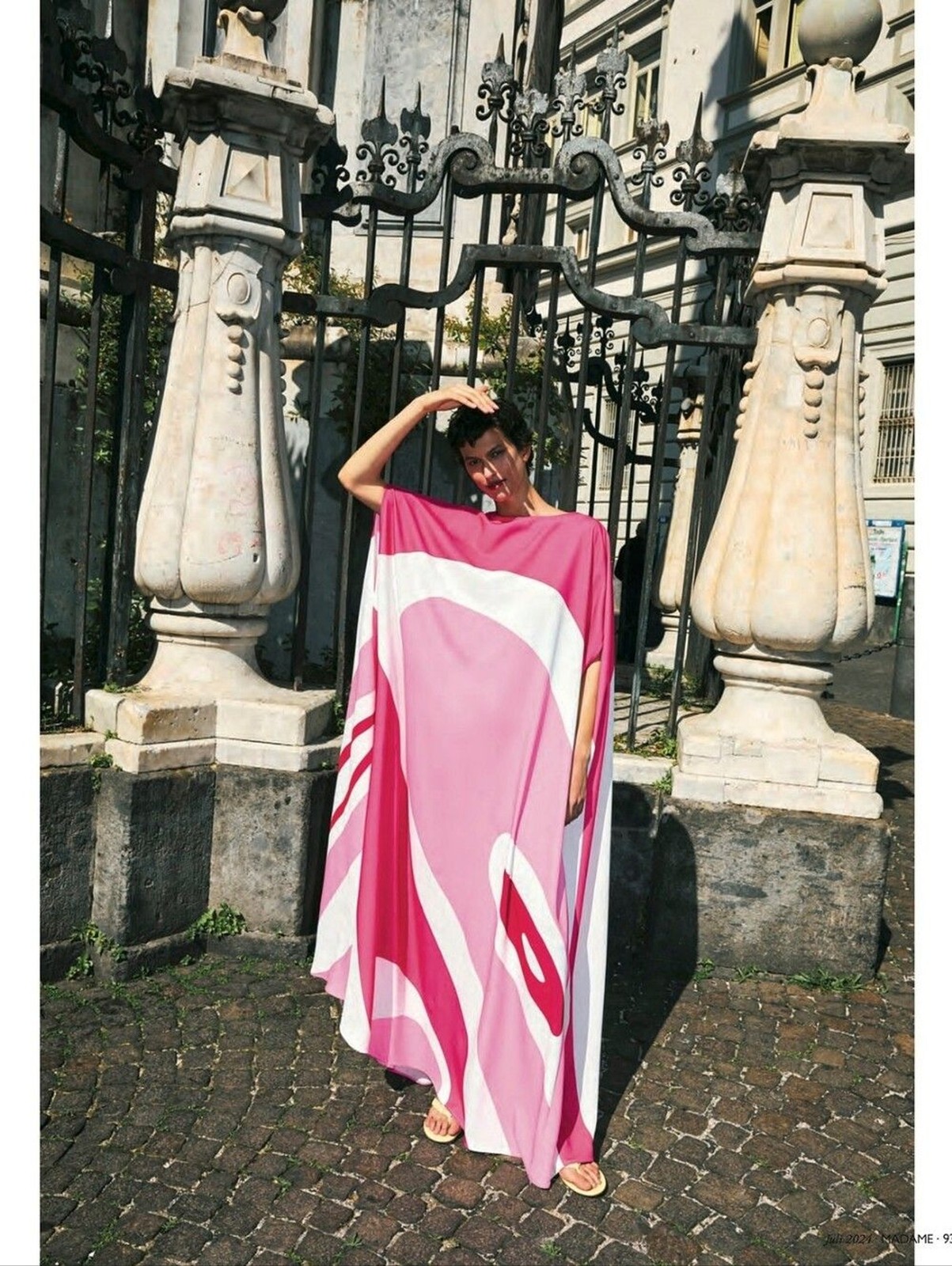 Marina Rinaldi x Sara Battaglia Plus Size 14 Teramo Abstract Print Maxi Dress