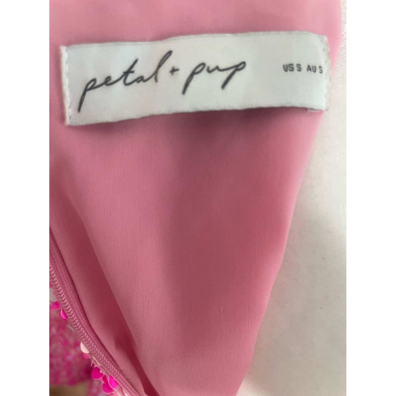 Petal & Pup Pink Sequin Mini Dress Small Prom Vegas Bachelorette Party
