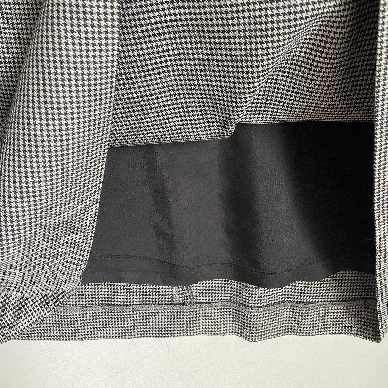 Brooks Brothers Houndstooth Gray Sheath Dress 12 Wool Sleeveless Classic Office