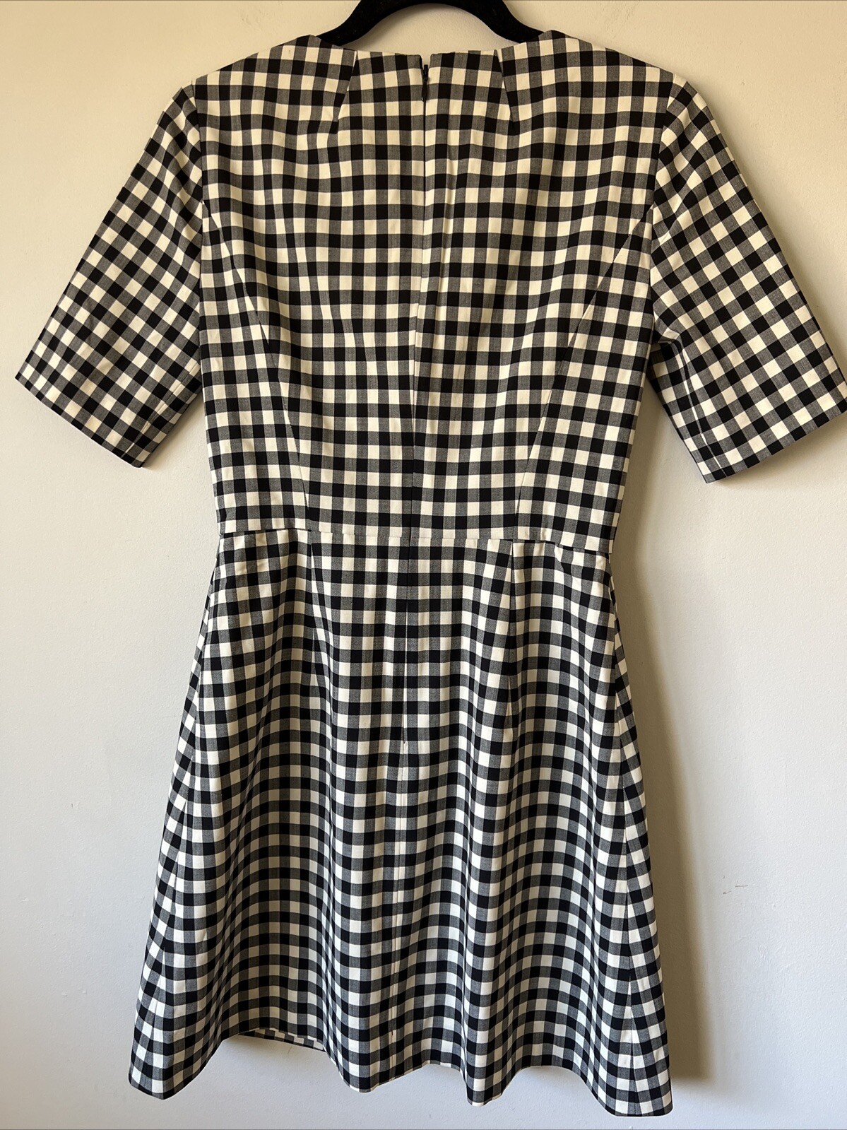 J. Crew Mini Dress Size 0 Gingham Bi Stretch Wool Blend Tollegno 1900 Career