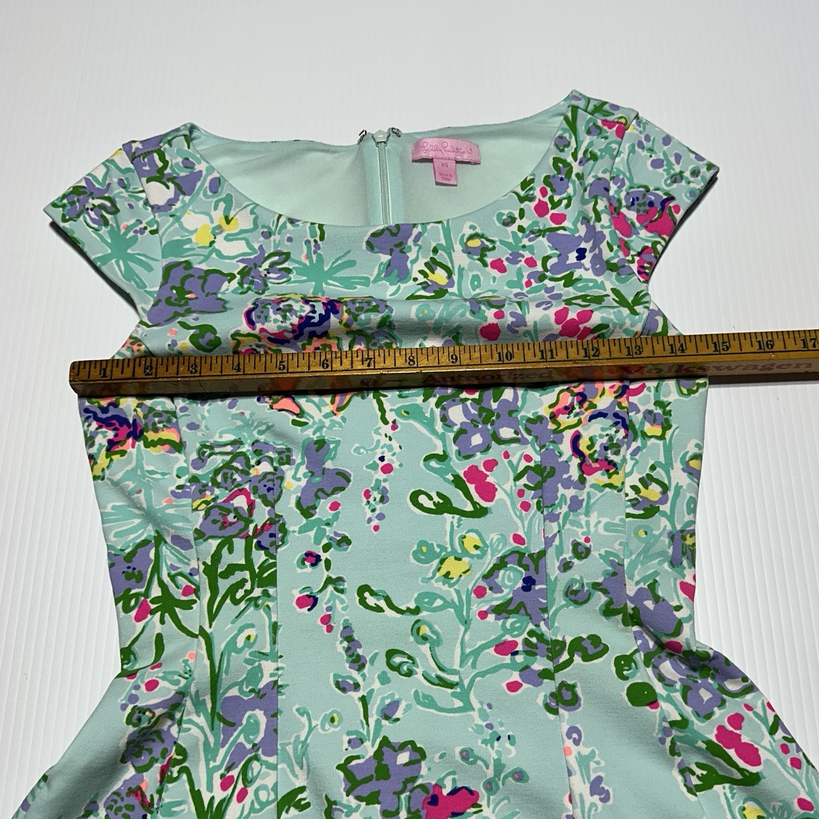 Lilly Pulitzer Briella Poolside Blue Southern Charm Dress Size XS Fit & Flare