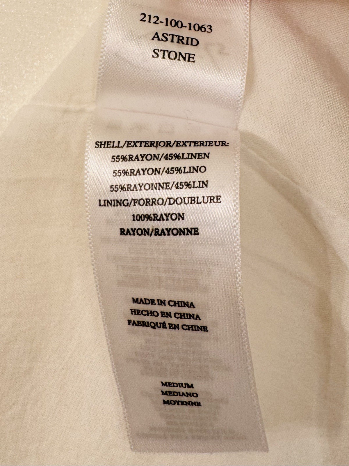 Rails Astrid Dress Stone Linen Rayon Blend Midi Button Front Belted Size Medium