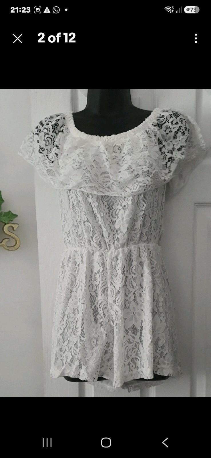 Ladies Summer Holiday Mini Lace Jumpsuit Beachwear Short Sundress UK 8