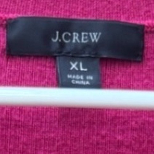 J Crew Womens Pink Merino Wool Blend Henley V-Neck Sweater Dress XL