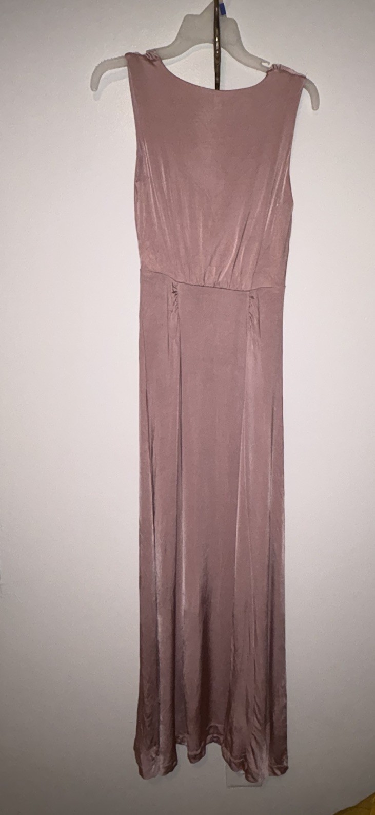 Banana Republic Monogram Dusty Rose Draped Gown Dress #606567 NWT XS Xtra-Small