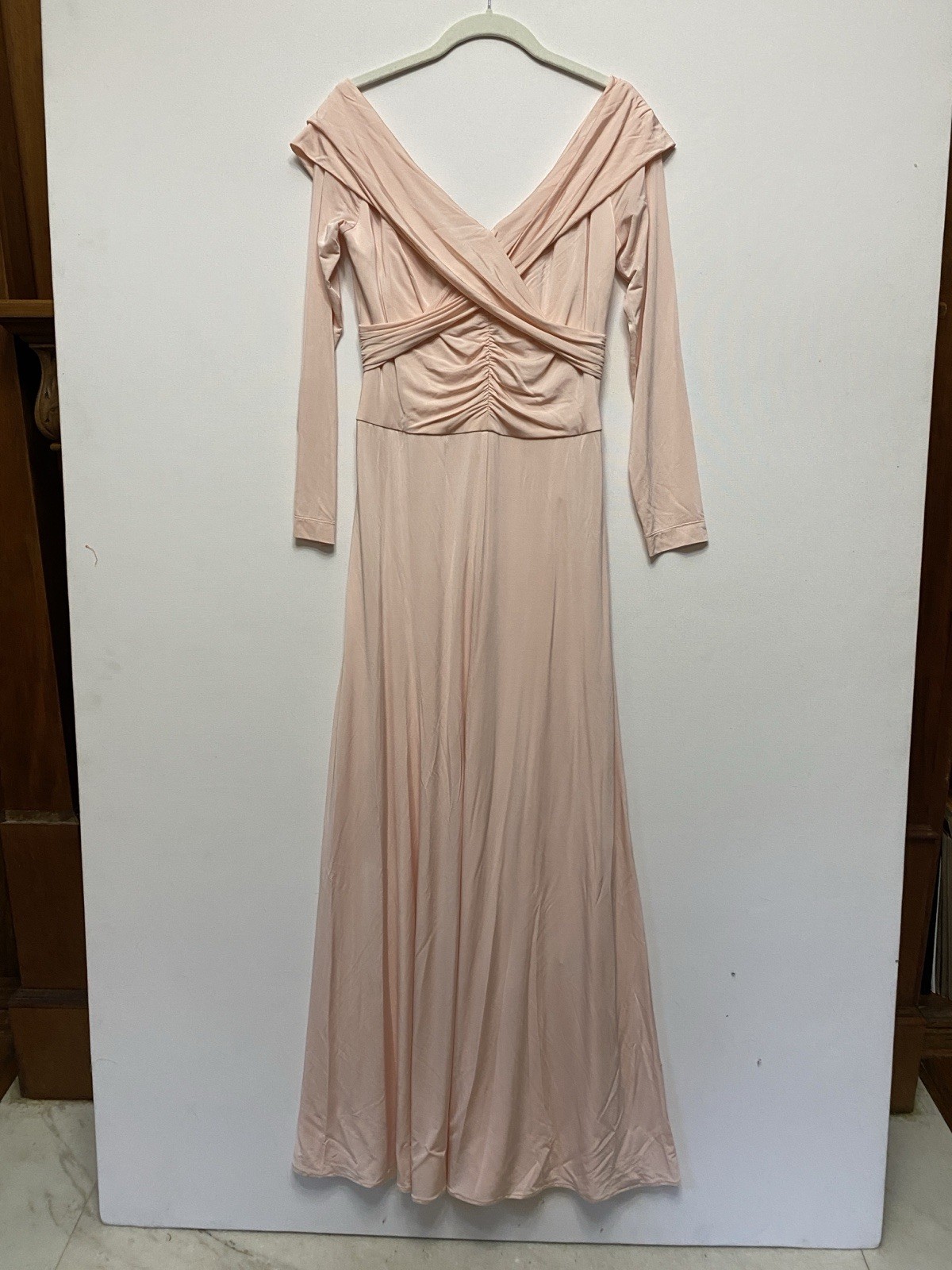 Ralph Lauren Collection Purple Label M Elegant Long Jersey Dress Pink $2990 MSRP