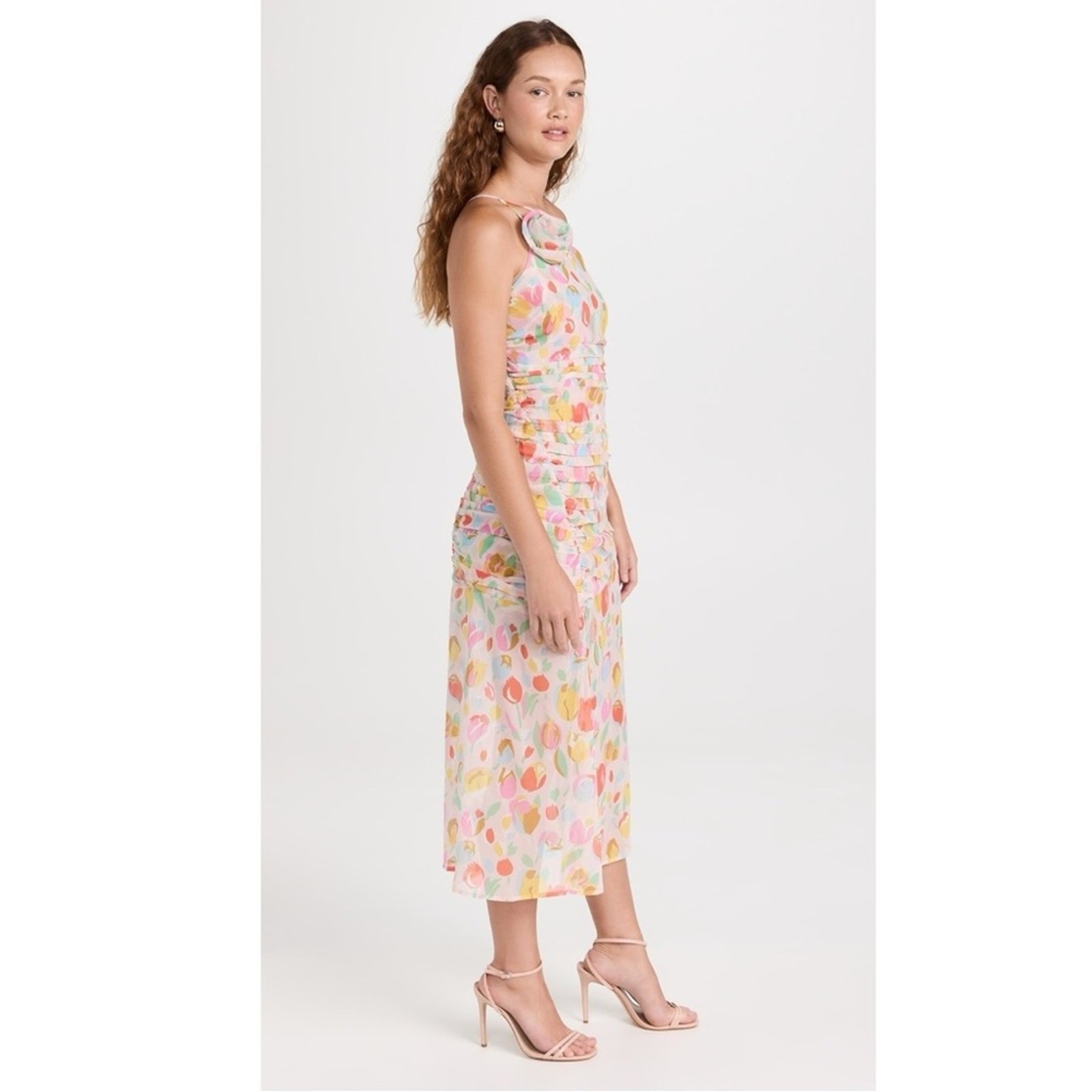 For Love & Lemons Desmona Floral Midi Dress Size Small NWT Dainty Coquette