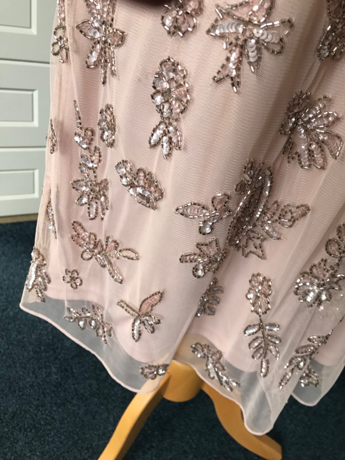 Summer Dress And Jacket by Joanna Hope Bead Embroidered Wedding Formal Size 20