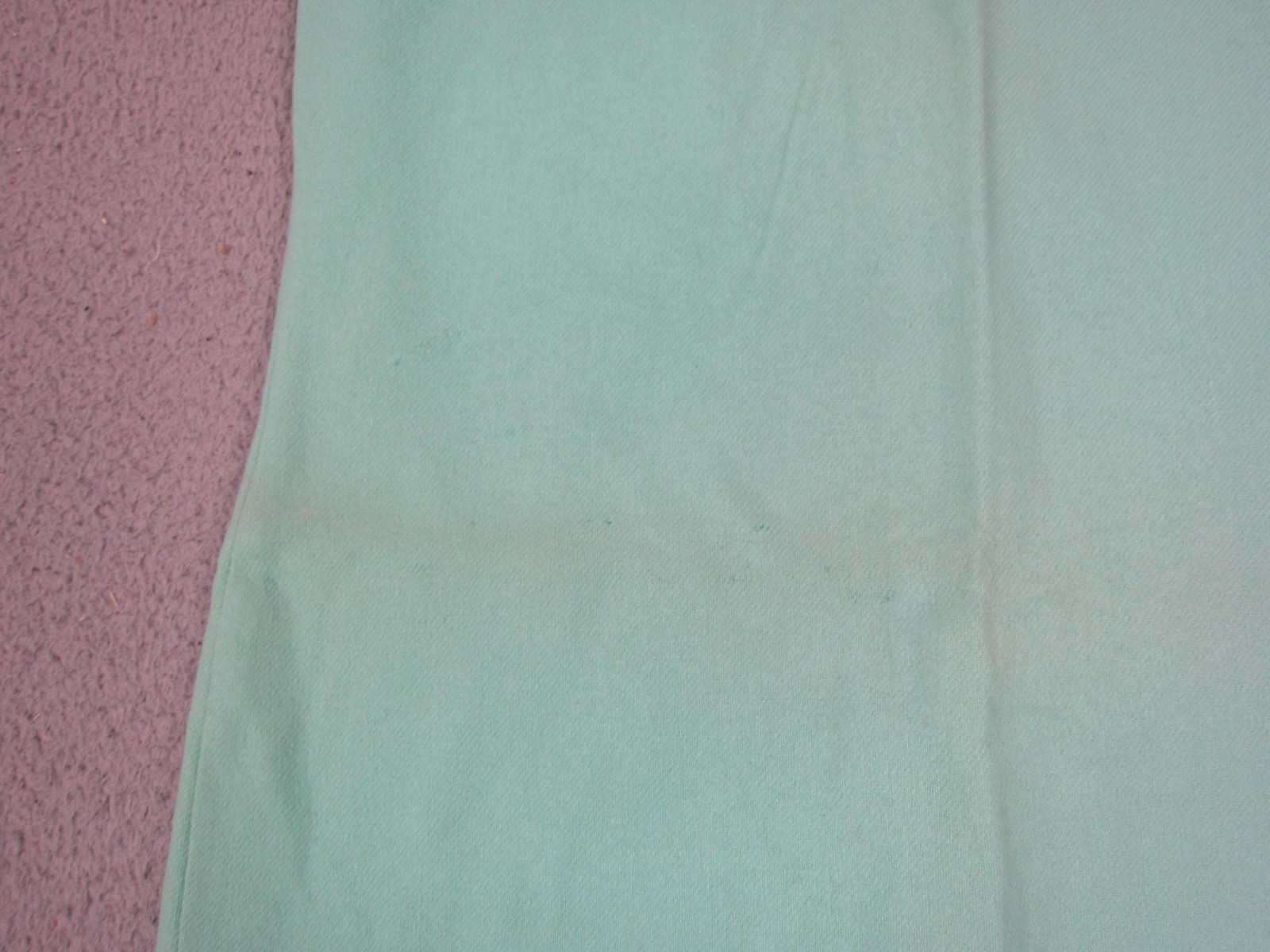 True Vintage Mod Dress Womens Large Green Wool Knit Shift Office Midi 60s 70s