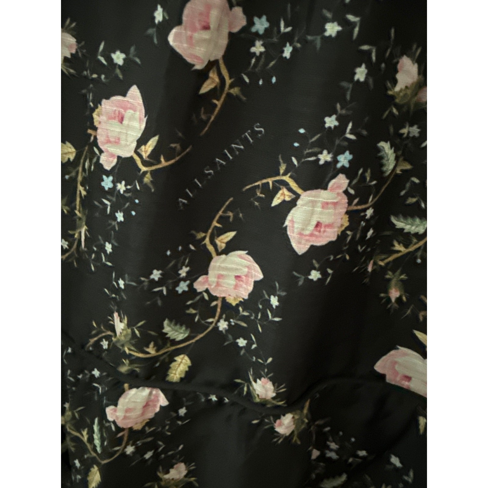All Saints Mindy Oversized Oto Mini Dress Black Size 8