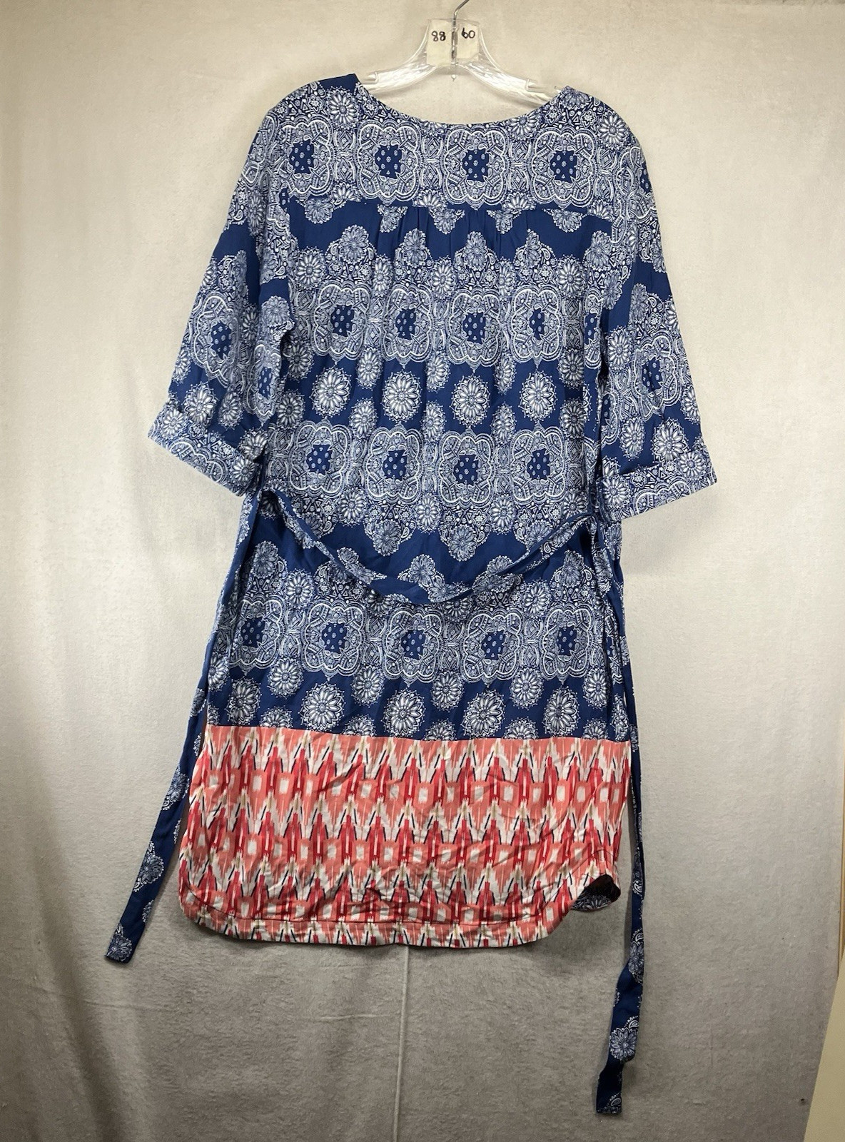 Women’s All Rayon Shift Dress Small Tasseled Belted Soft Modern Hippie Festival