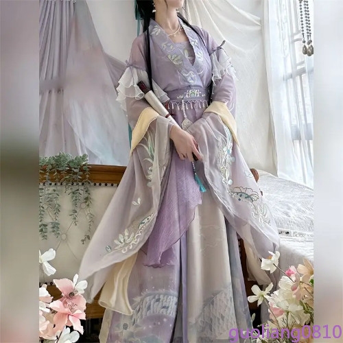 Women’s Hanfu Dress Fairy Stage Folk Dance Costume Summer Comfort Ethnic Retro