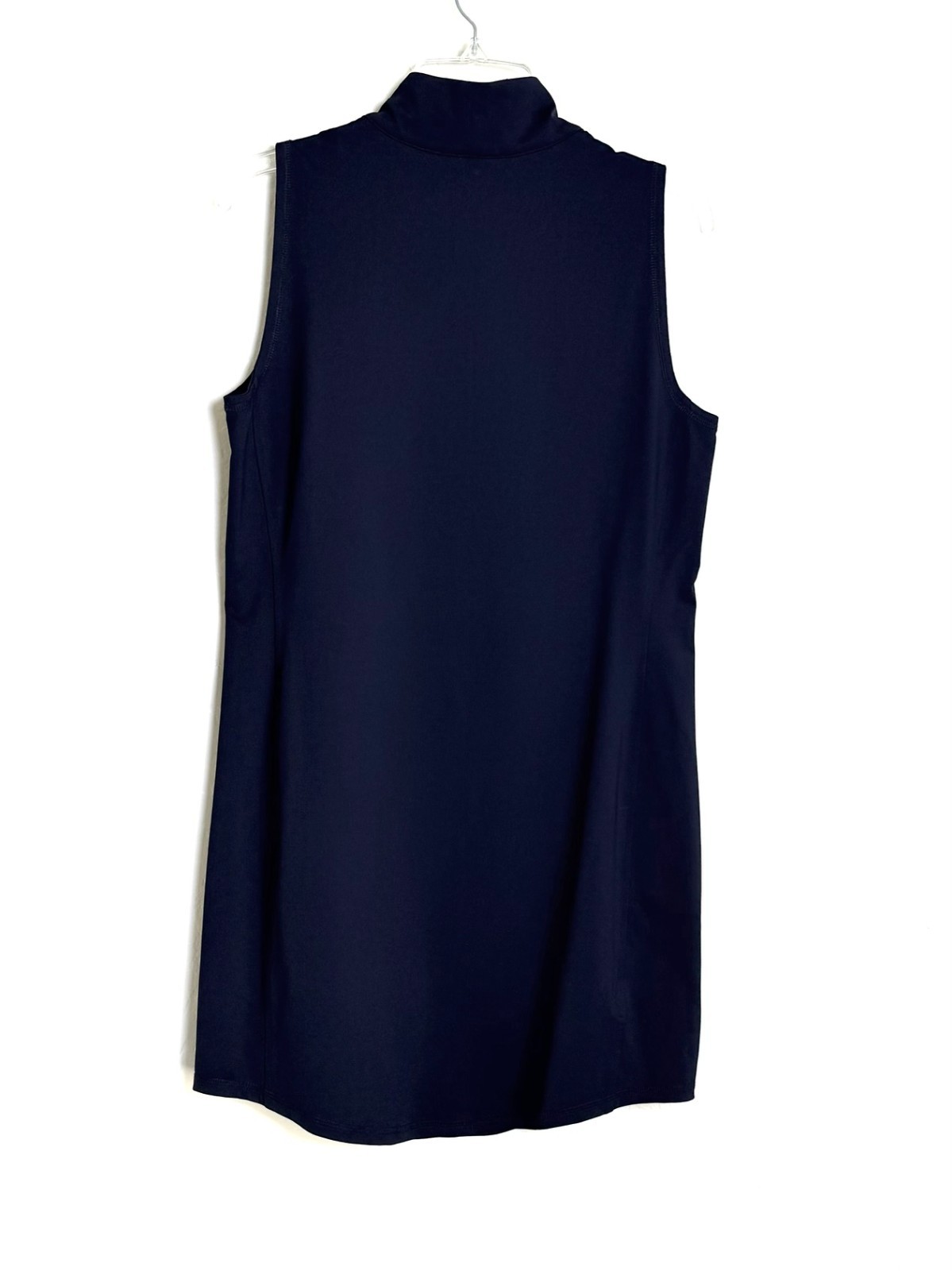TOMMY BAHAMA Navy Aubrey IslandZone UPF 30+ Sleeveless 1/4 1/2 Zip Dress SMALL