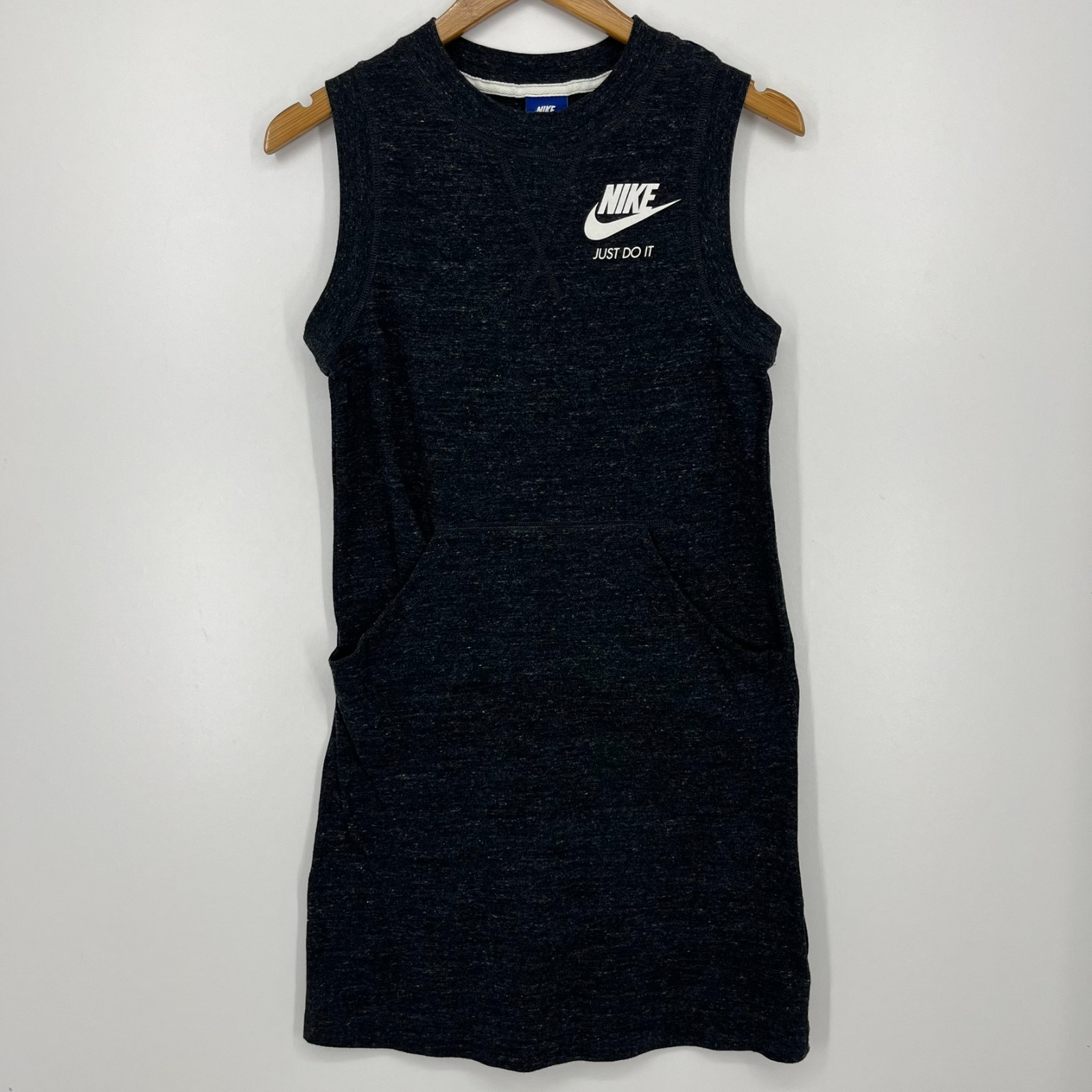 Nike Tank Dress Women’s Size S Gray Just Do It Logo Pocket Sleeveless