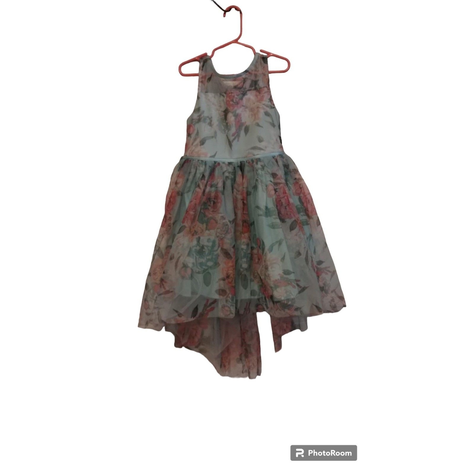 Nordstrom girls Zunie blue floral tool sleeveless dress 6
