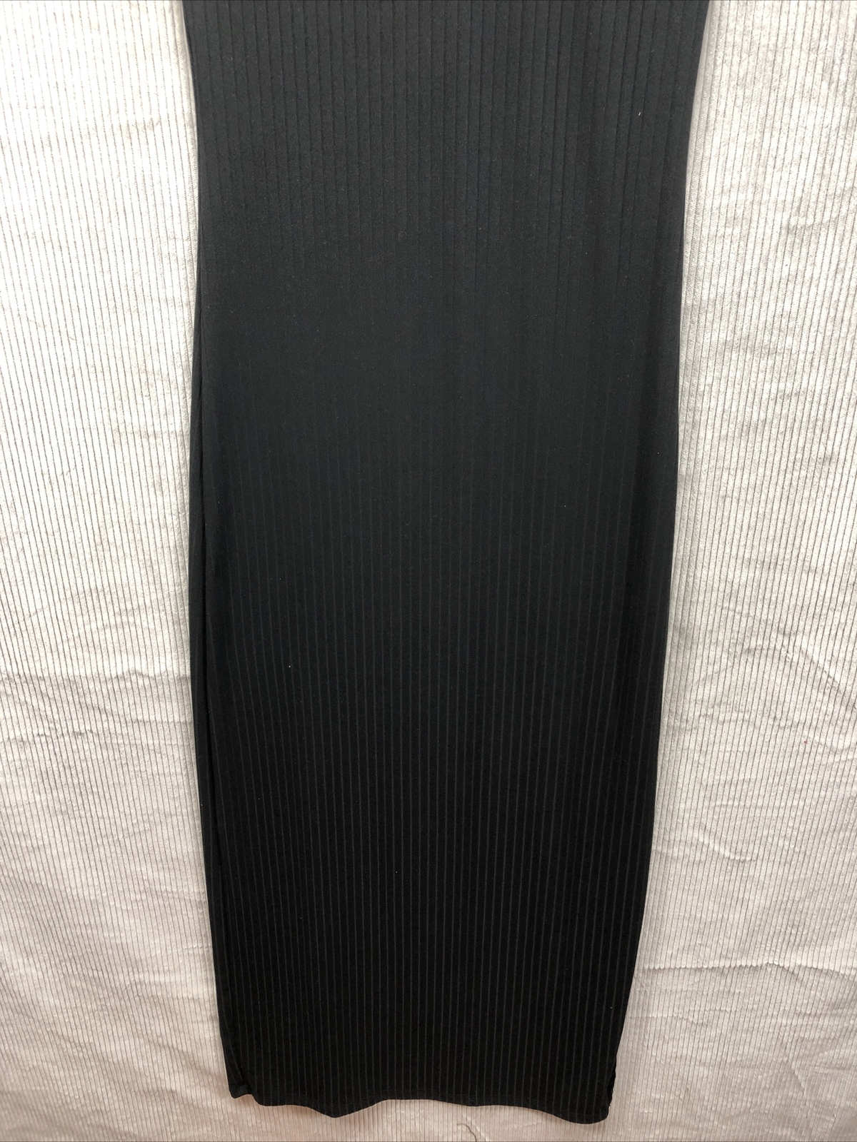 Absolutely Love It Maxi Dress Size Medium Black Ribbed Spaghetti Straps NWT