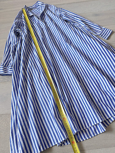 Journal Standard Blue White Striped 100% Cotton Shirt Dress Size M Relaxed Fit