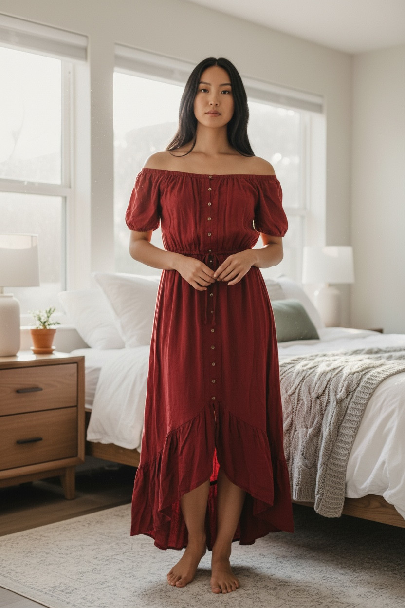 Indigo Rose Women’s Red Dress Size Medium – FREE SHIPPING