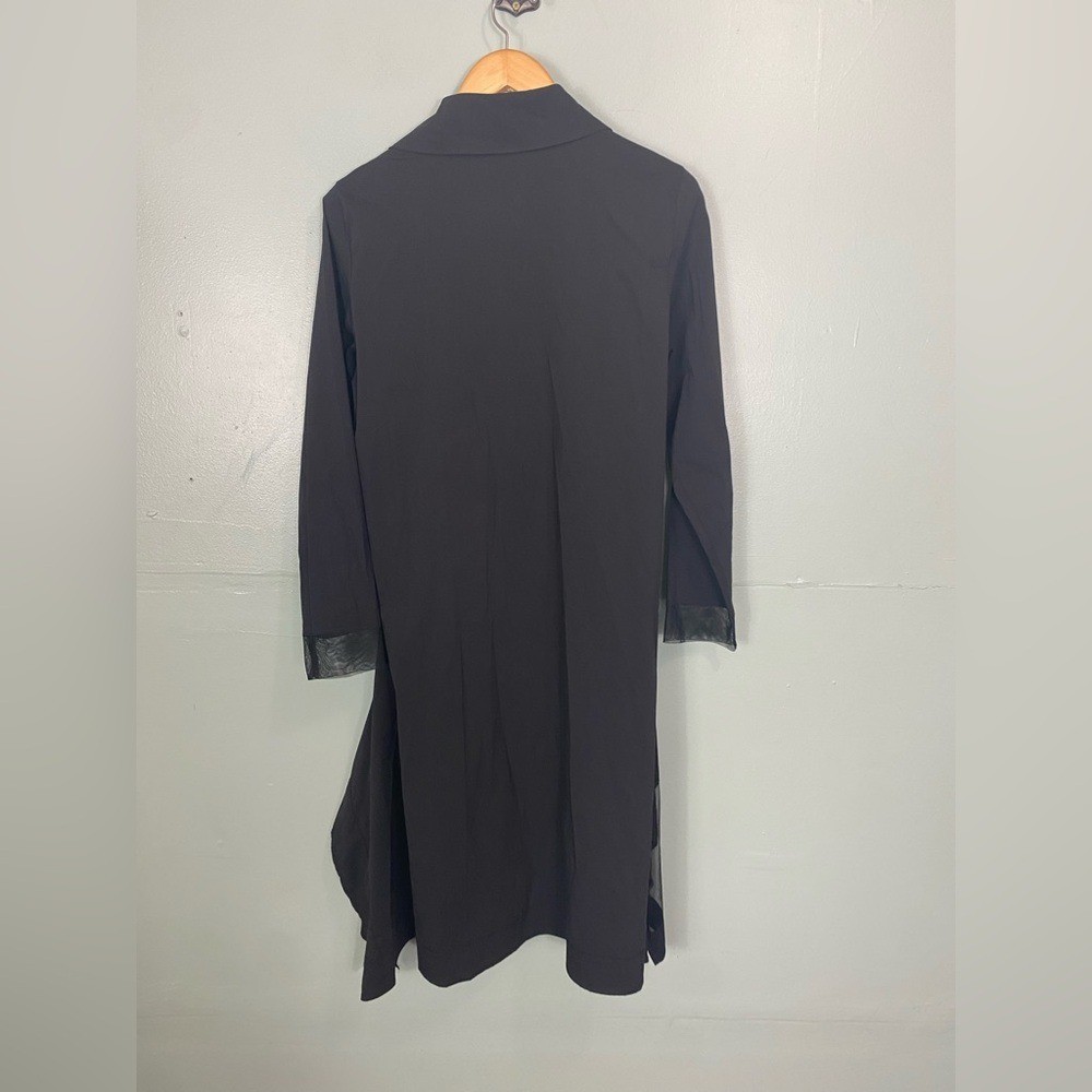 Luukaa Black Button Down Midi Dress Tule Size 10