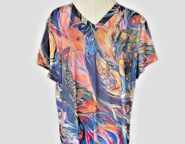 2XL Size 14/16 – Hawaiian Art Masterpiece Dress ✨New