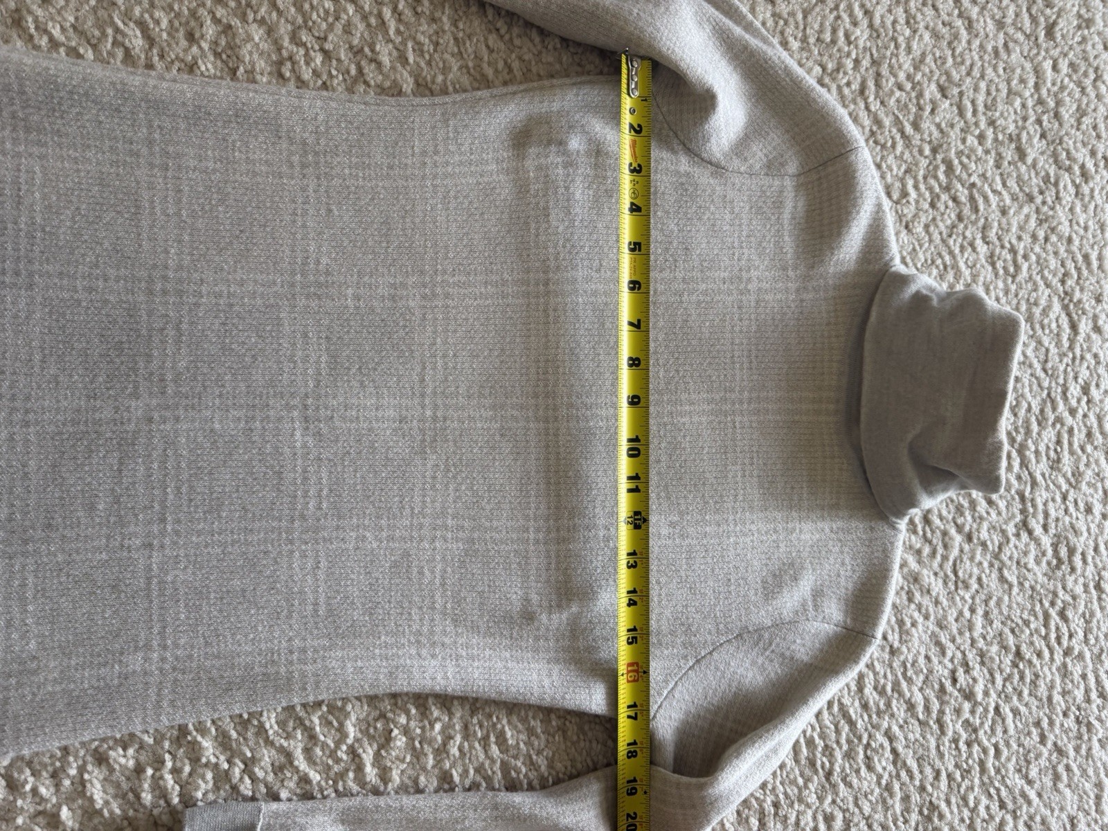 Peter Millar Plaid 100% Merino Wool Turtleneck Sweater Dress Gray& white US S