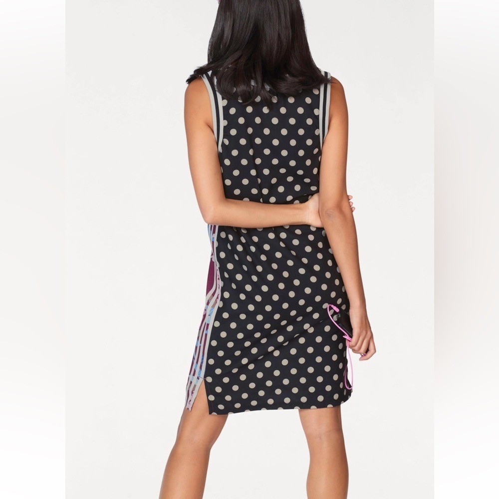 ADIDAS/FARM RIO COLLAB PINEAPPLE POLKA DOTS ATHLEISURE TROPICAL TANK DRESS