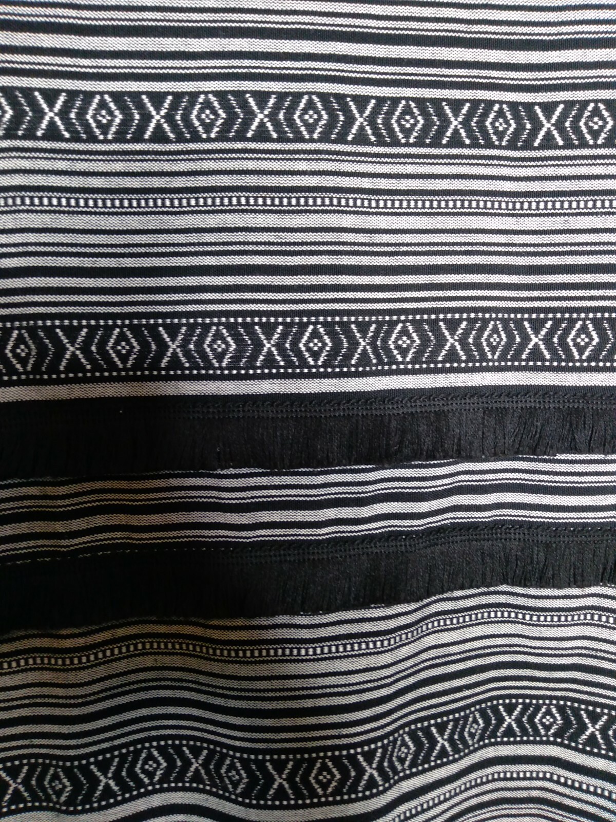 Ellison Black & Gray Mini Fringe Striped Pockets Back Zip Dress Size M EUC
