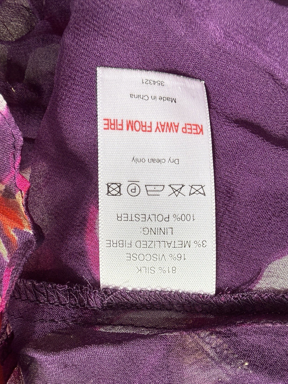 Monsoon Silk Blend Floral Strapless Tiered Maxi Dress Purple Pink Gold Size 18
