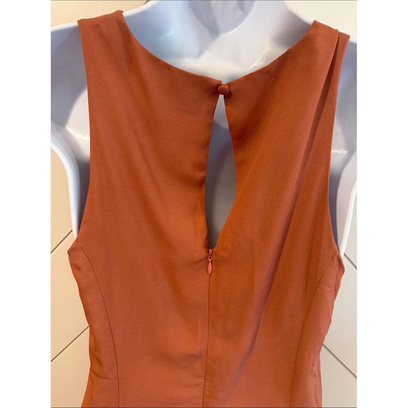 NWT-Mikaila Rusty Rose Cowl Neck Ruched Column Maxi Dress