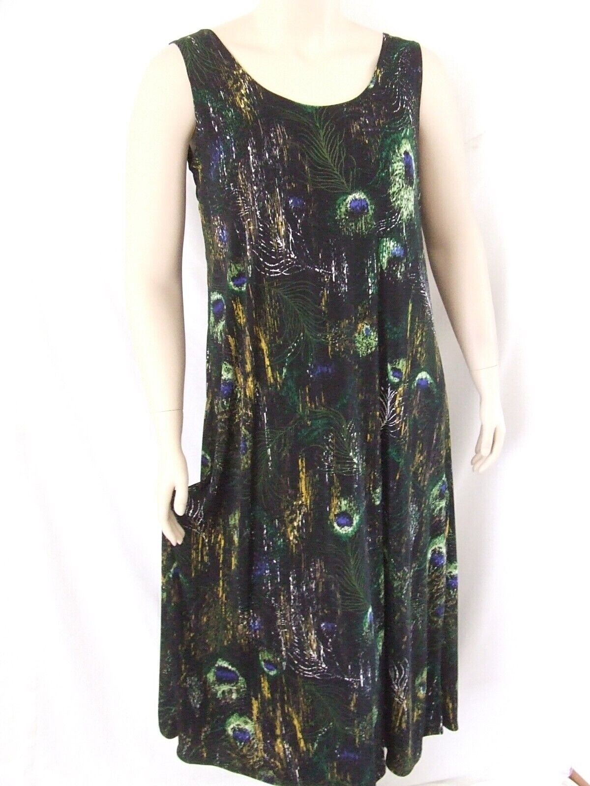 Jostar, Travel Knit Dress, long A-Line, Tank, Stretchy NO-IRON poly/span. 137 O