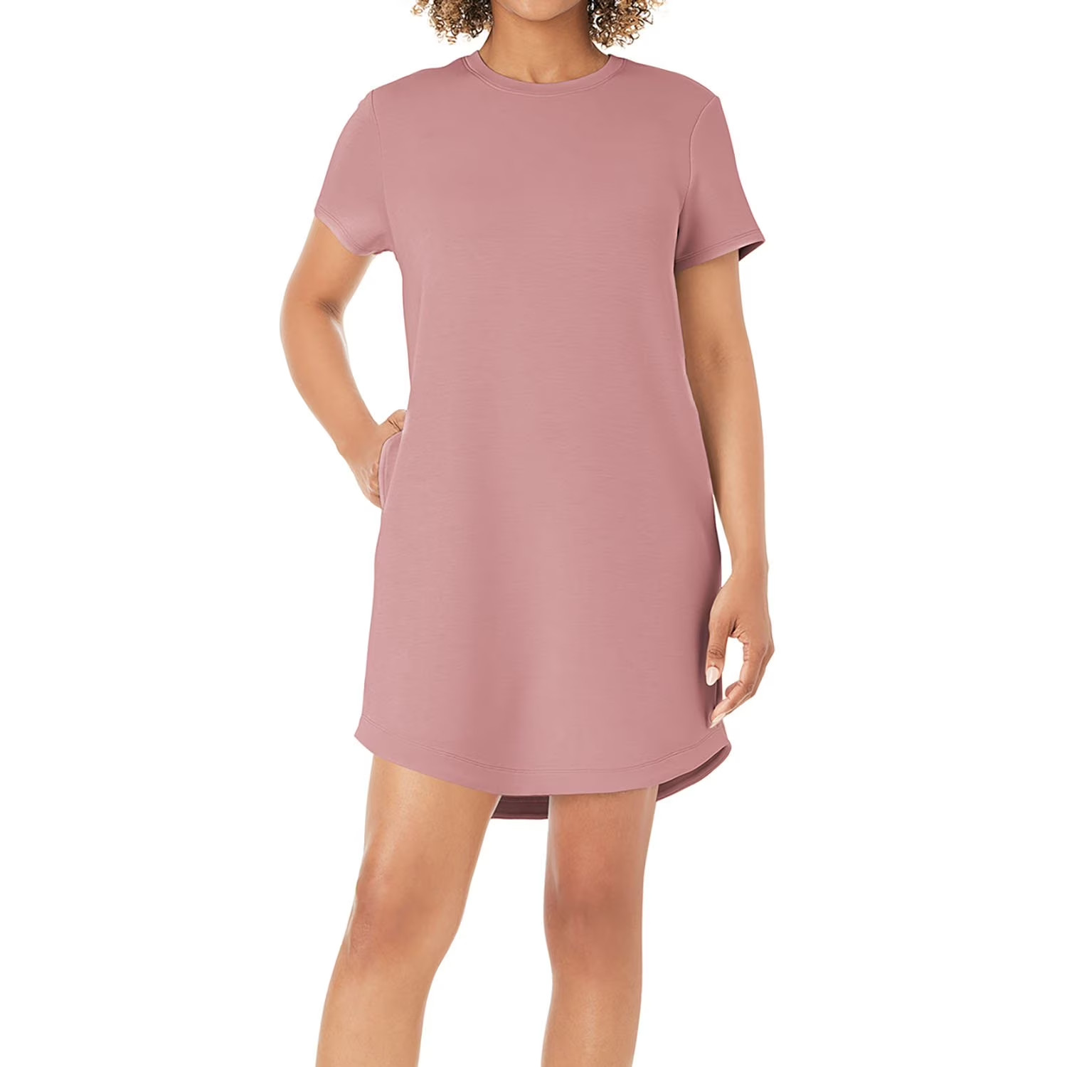 Member’s Mark Women’s Sandwash Short Sleeve Mini Dress Size L Pink