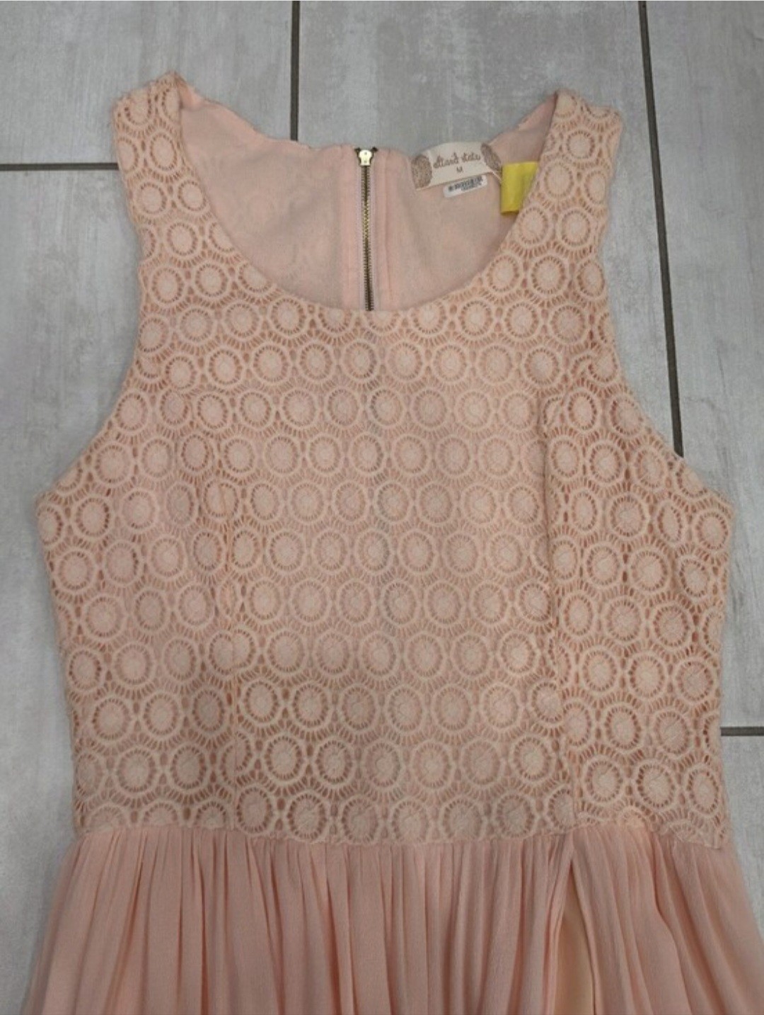 ALTAR’D STATE Beautiful Blush Pink Floral & Flowy High-Low Maxi Dress w/ Slit