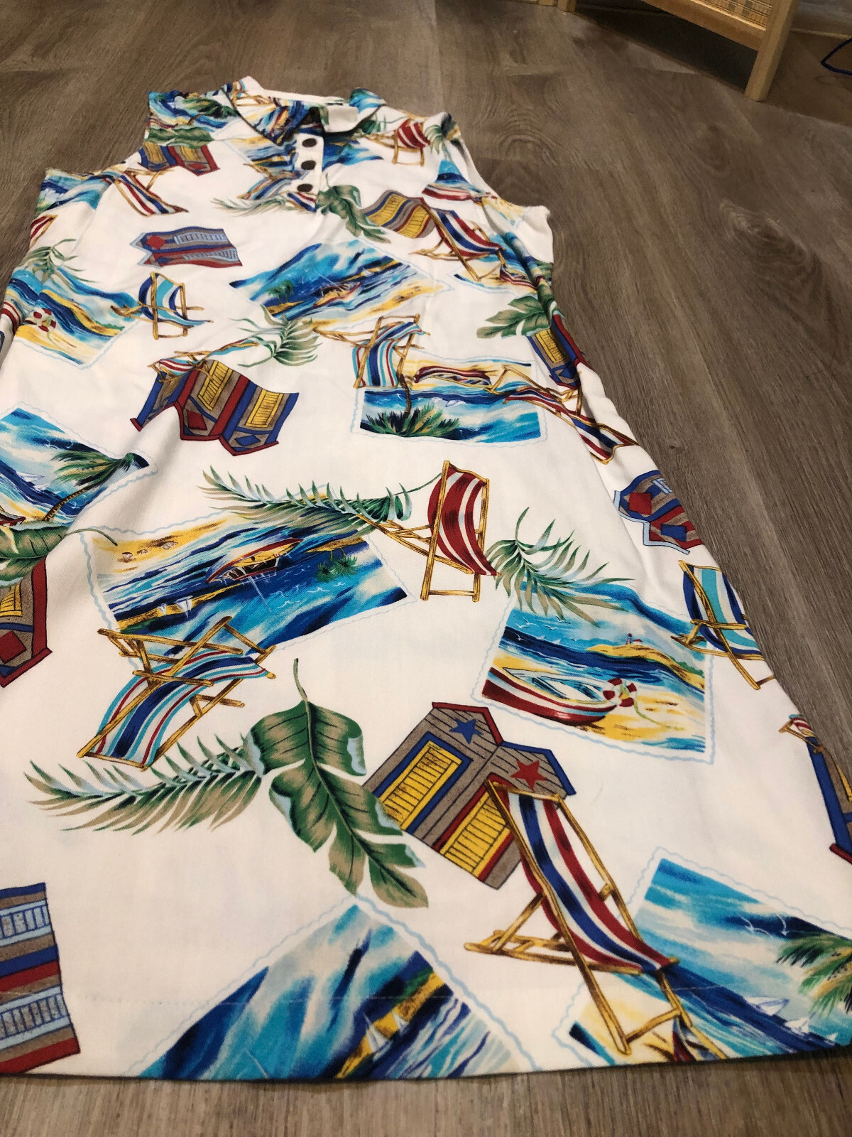Caribbean Joe Hawaiian Creations Short Sleeves Luau Dress Petite Medium PM H860