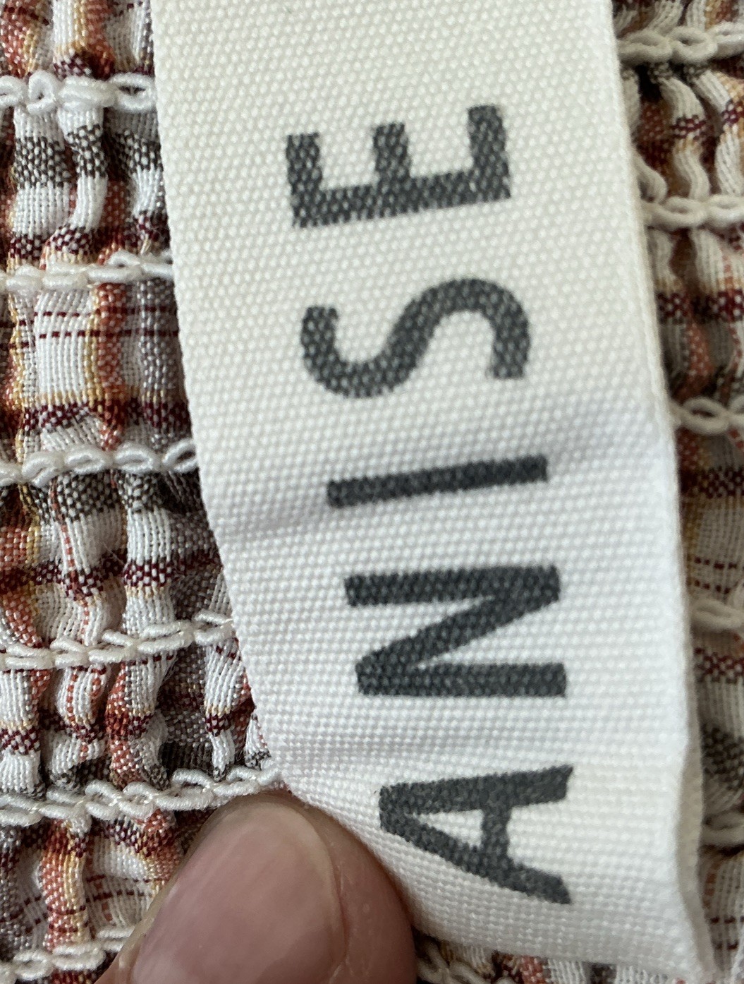 Anise JD Williams Summer S20 Milkmaid Gingham Style Dress Rust Brown and Grey Ex