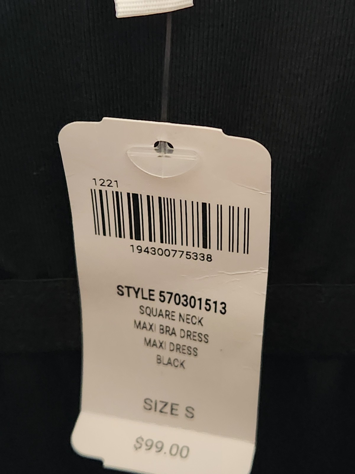 Soma Maxi Bra Dress Small Black Square Neck Lined Invisible Support Dress NEW