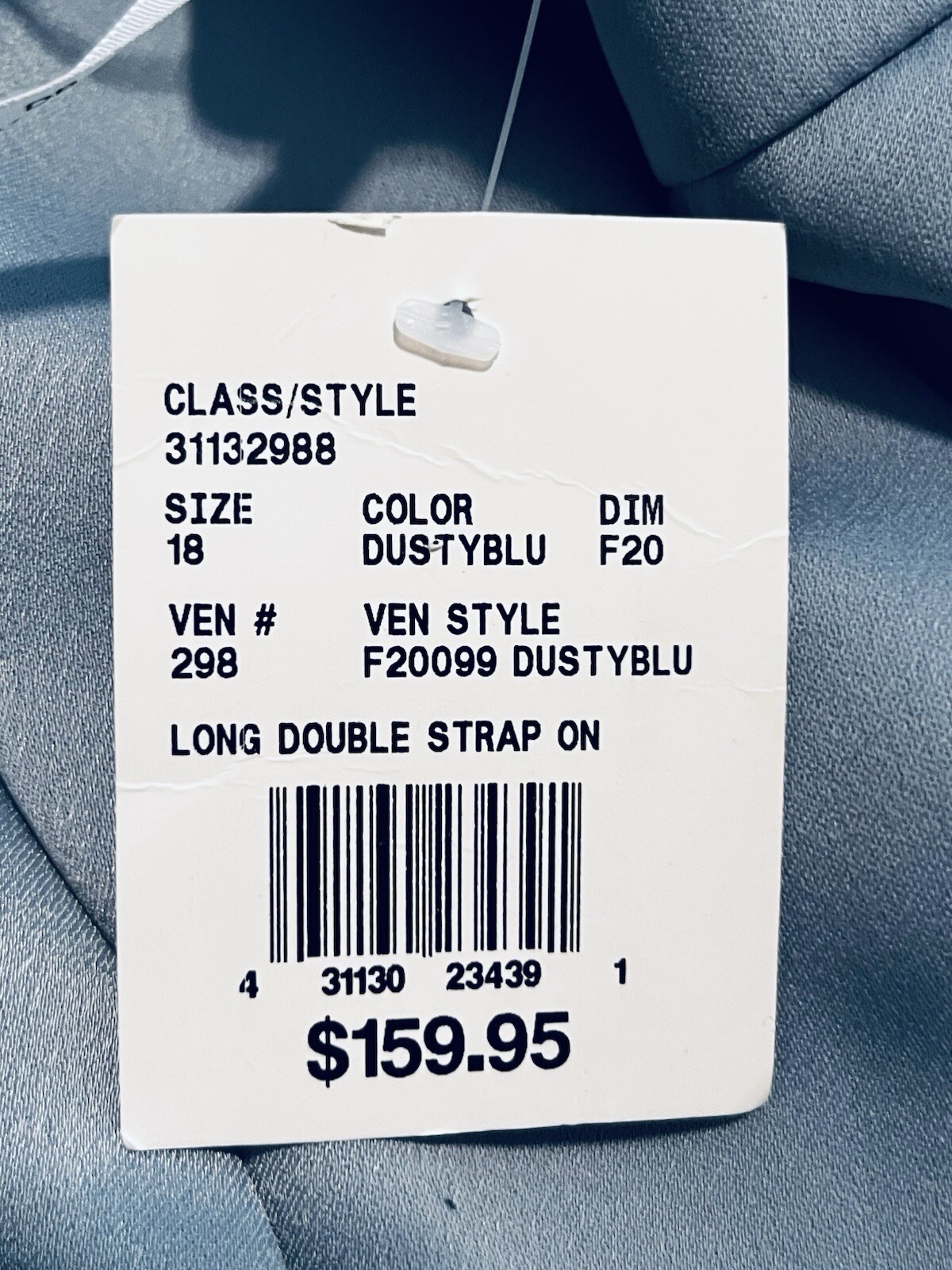 Celébrate DB Studio Size 16 Blue Formal Gown One Shoulder Satin Dress Bust 44”