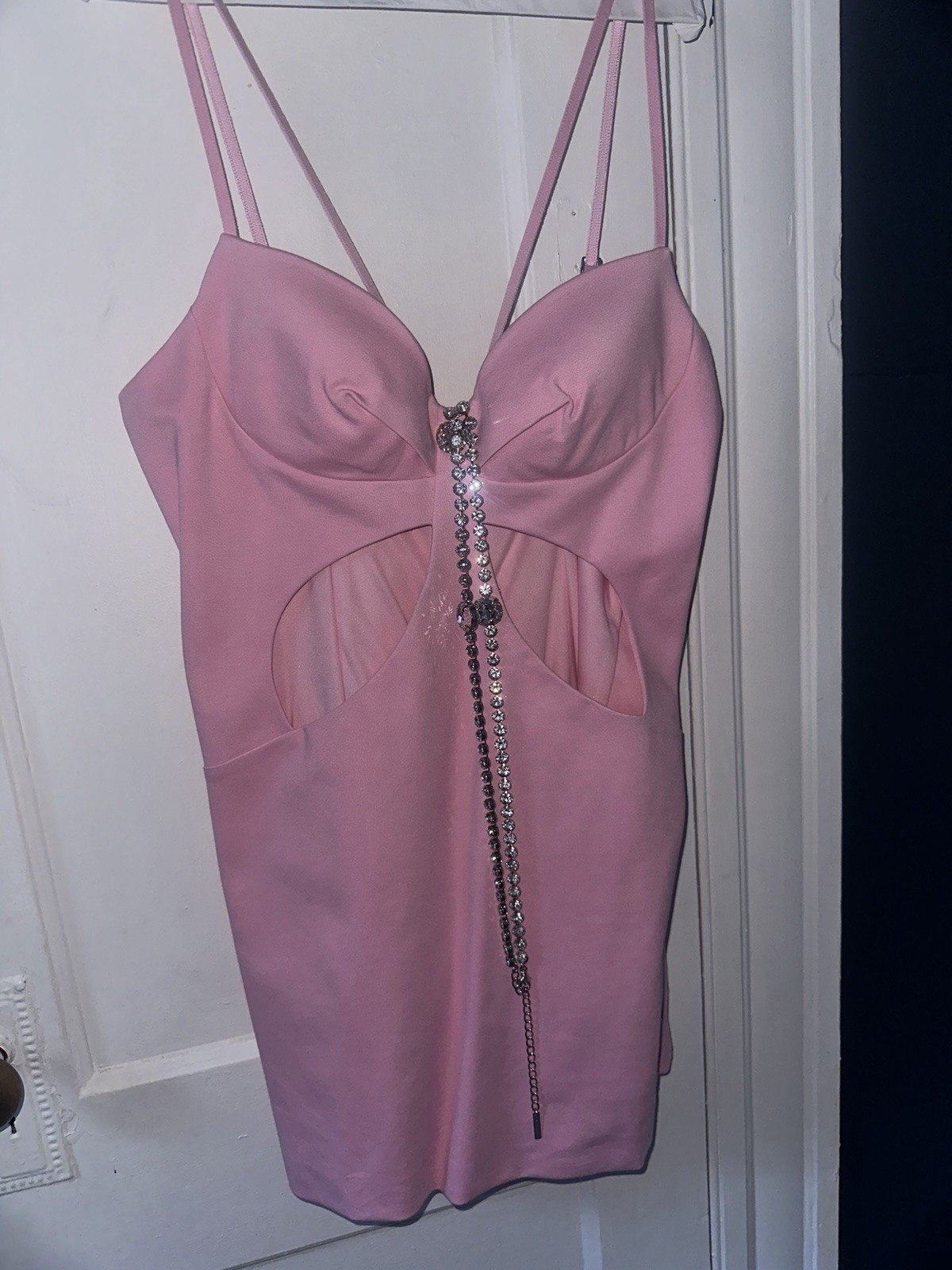 Pink AREA Butterfly Mini Dress Size US 14