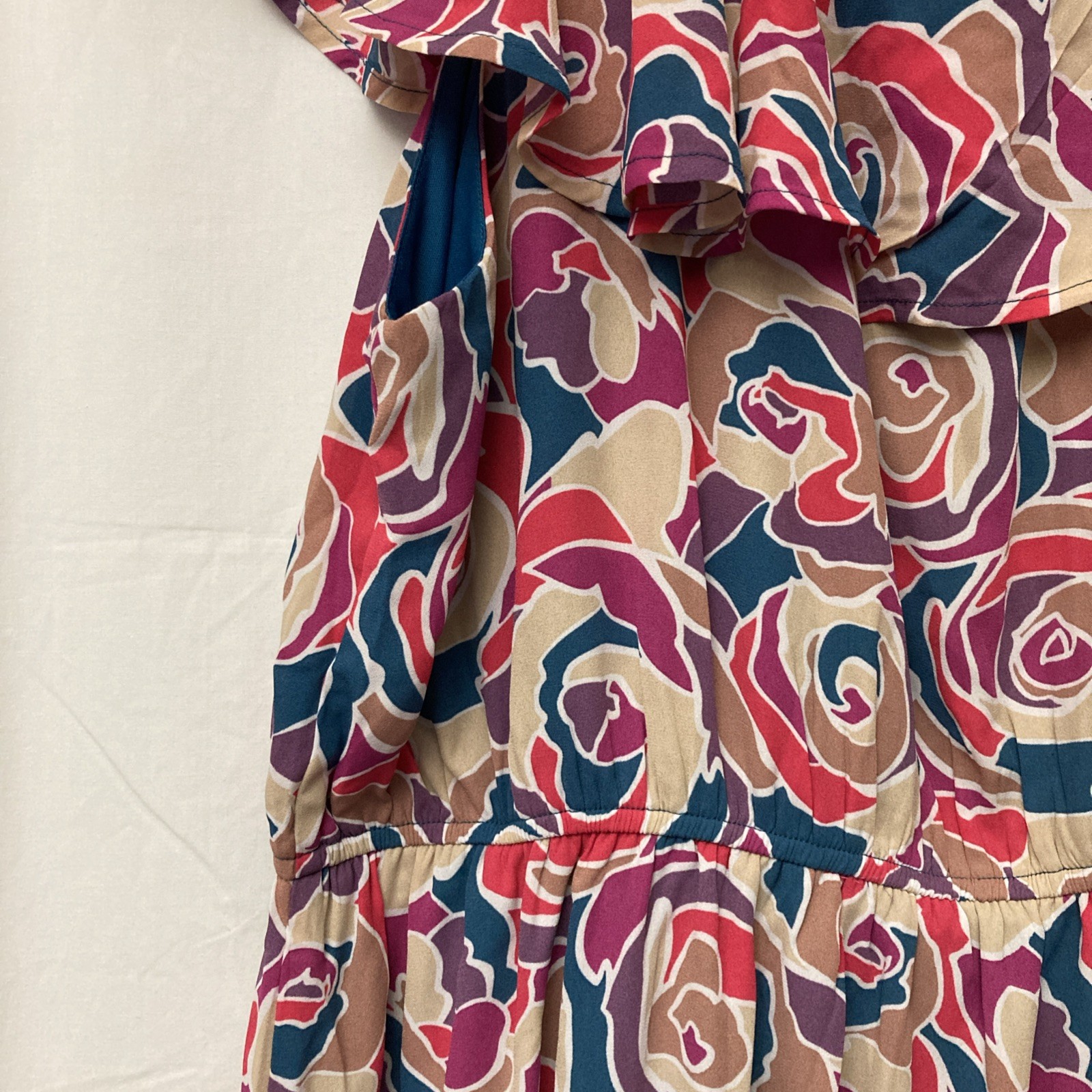 NWT Emily Wonder Women’s Plus Size Multicolor Lined Floral Sleeveless Dress – 1X