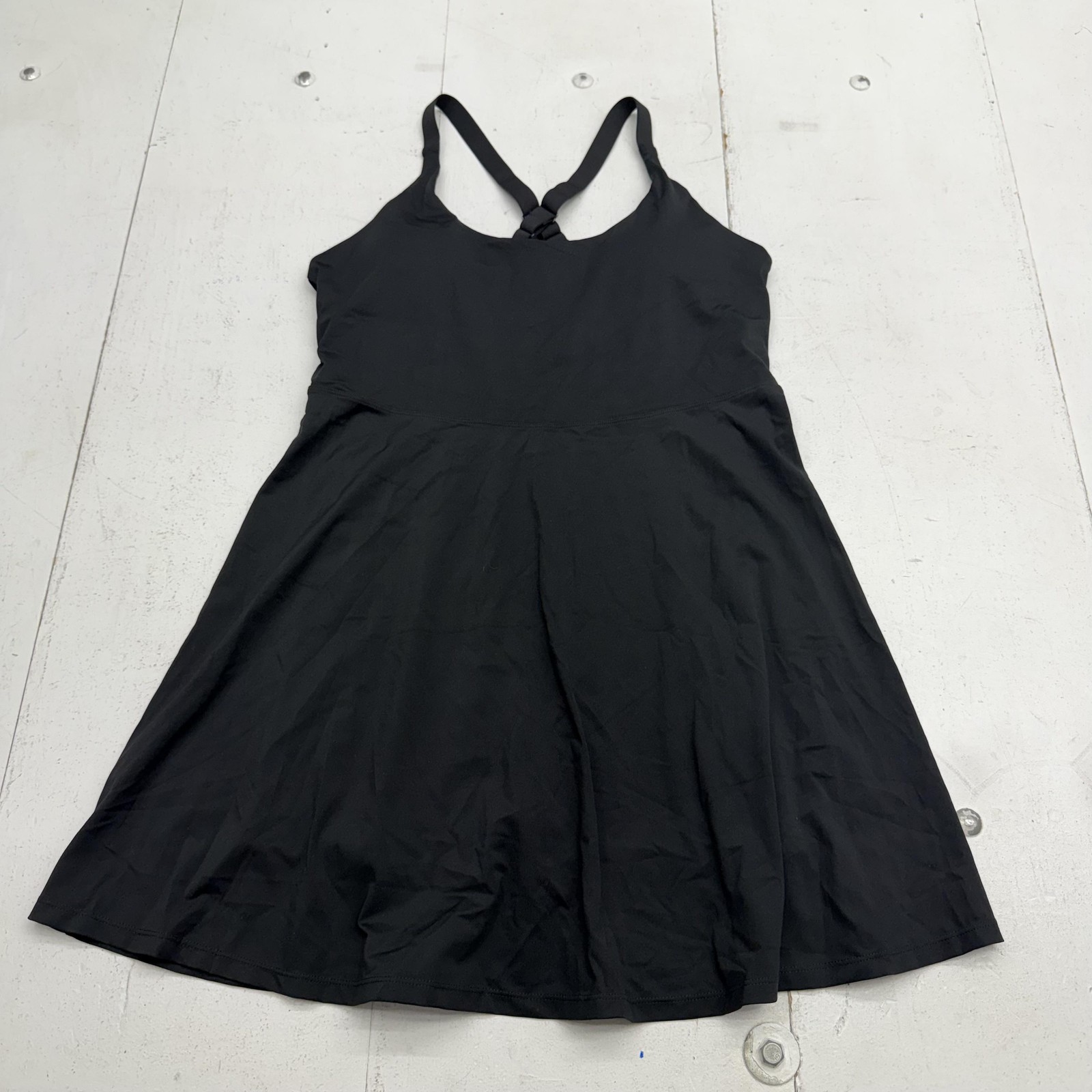 HEATHYOGA Dress Womens XL Black Strappy Tank Fit & Flare Tennis Yoga Athletic