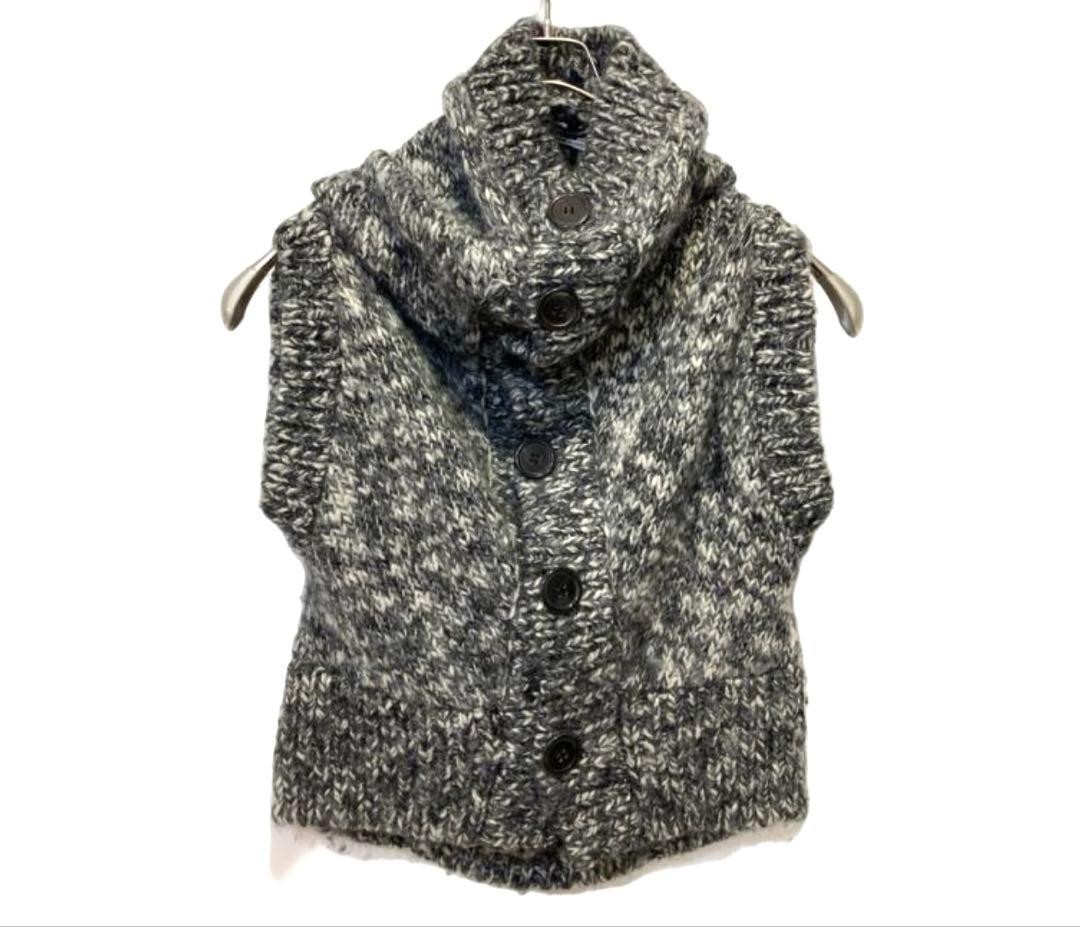 USED JUNYA WATANABE COMME DES GARCONS ASYMMETRICAL MOHAIR KNIT DRESS VEST SIZE