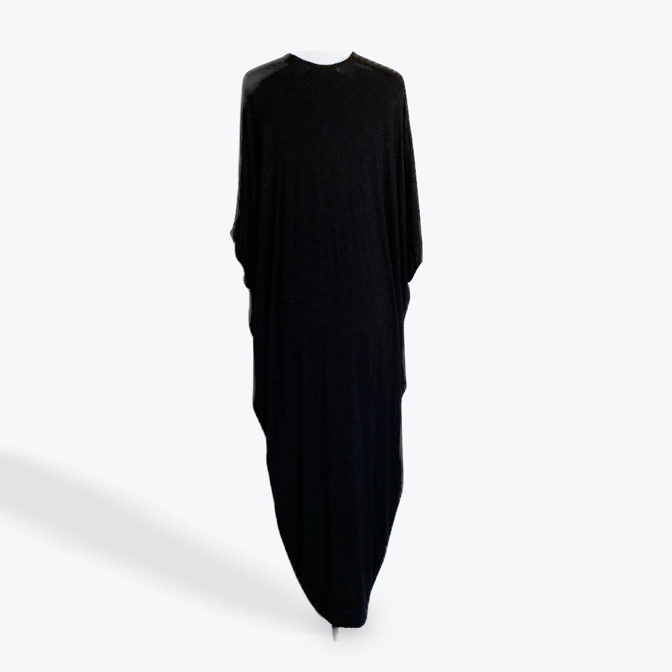 Barefoot Dreams Luxe Milk Jersey Day to Night Caftan Black One Size Lounge Dress